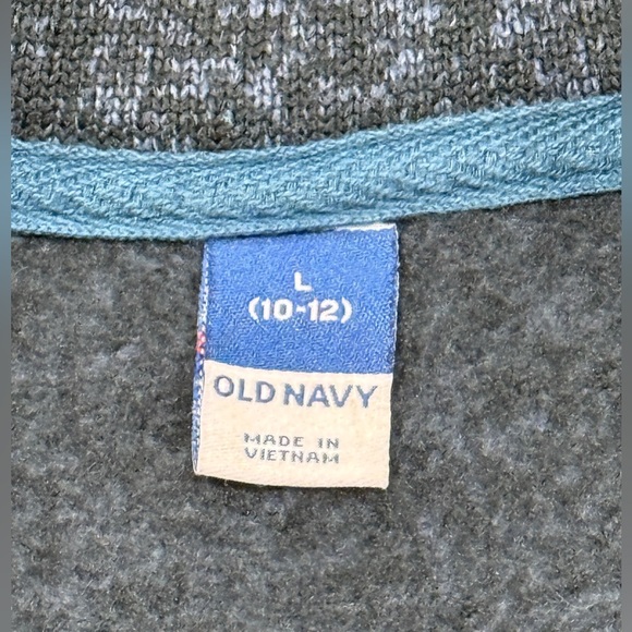 Old Navy Boys’ Gray and Blue Zippered Jacket - Picture 6 of 7